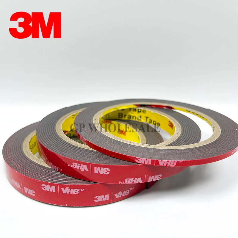 

3meters/roll, (5mm~10mm~100mm) Choose, 3M 5952 VHB Double Sided Adhesive Black Foam Mounting Tape Decorative material trim Bond