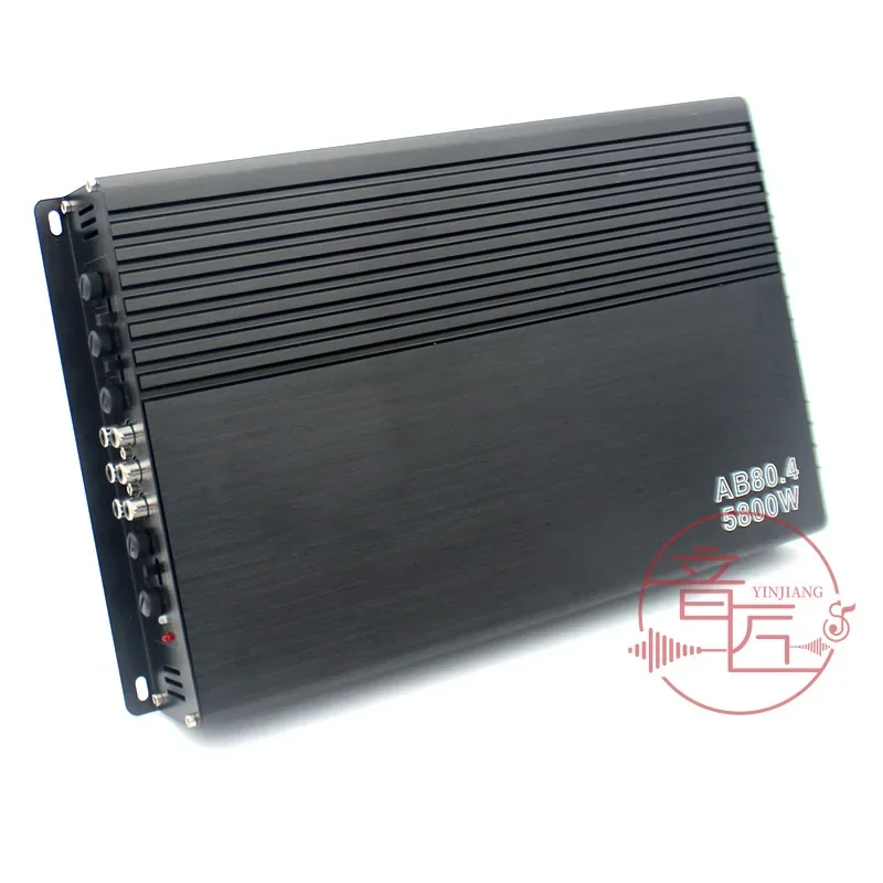 12V 4-channel Automotive Power Amplifier Subwoofer High Power AB80.4 Stereo Amplifier 5800W