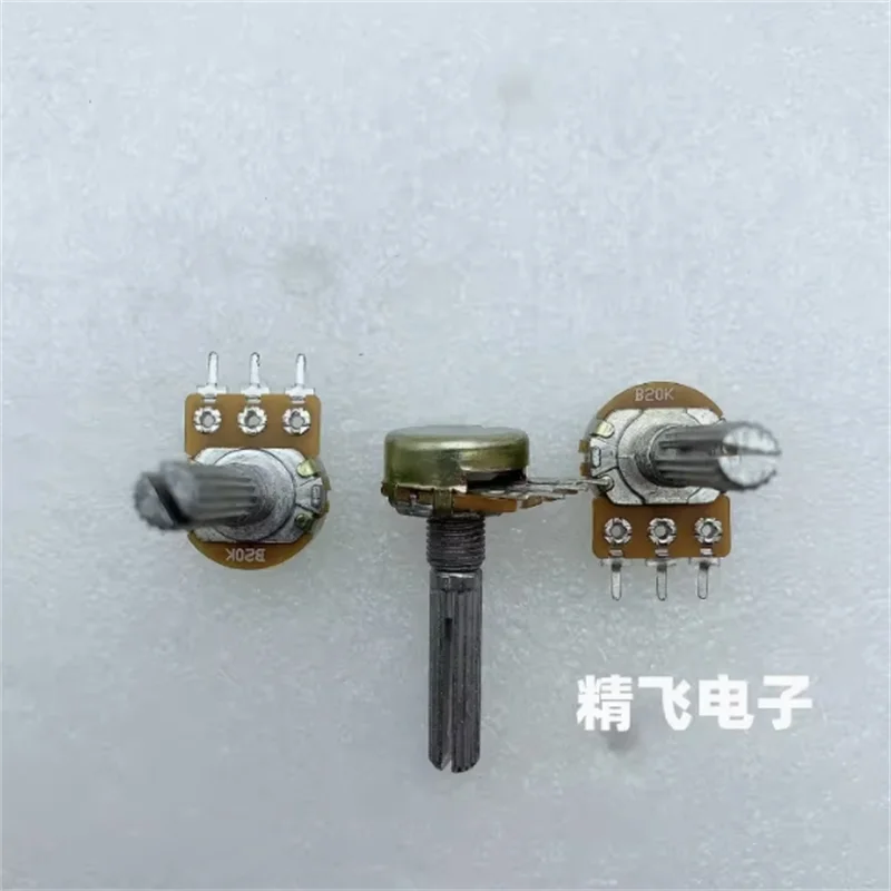 1 piece of high-quality RK16 single link potentiometer B20K shaft length 30MM sawtooth