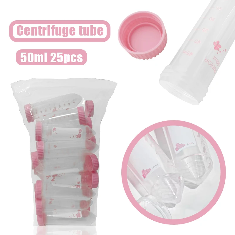 50 مللي 25 قطعة أنبوب مع غطاء برغي مواد بلاستيكية عالية الجودة مختبر رف أنابيب الصقر أنبوب اختبار قوارير مختبر