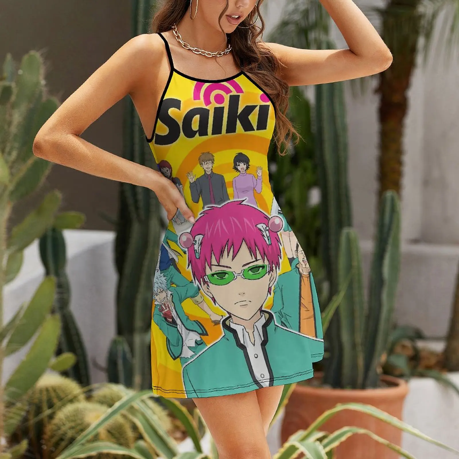 The Disastrous Life Of Saiki K. Designs Top Quality Sexy Woman's Clothing  Women's Sling Dress Funny Vintage  Parties Suspender