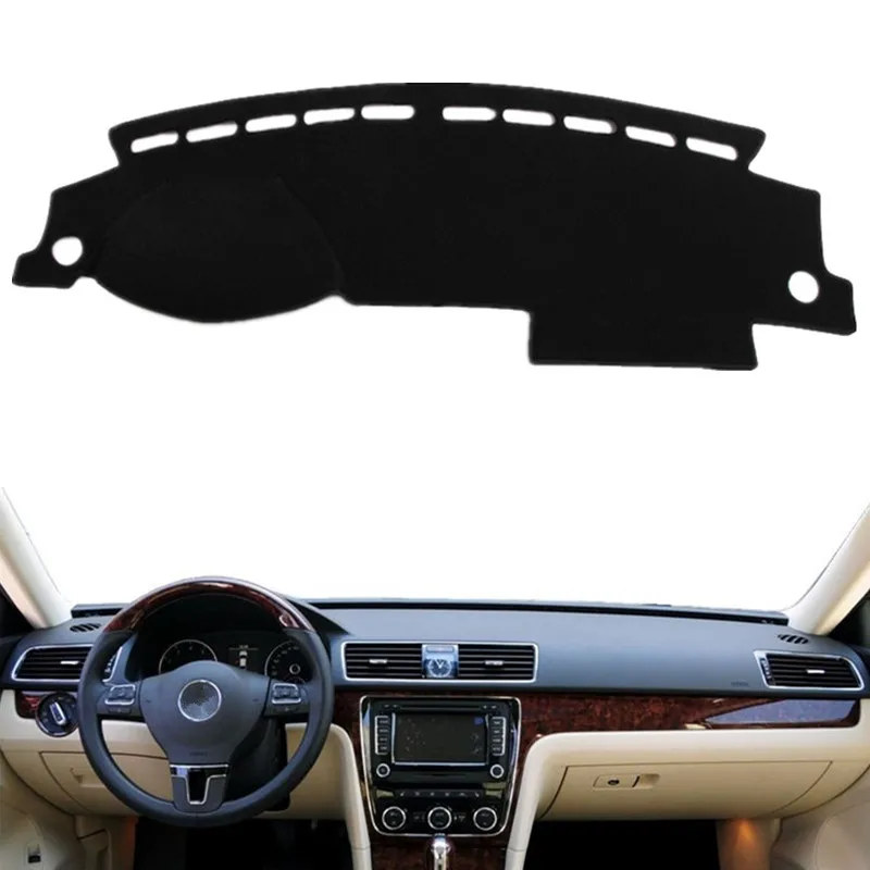 For Volkswagen VW Passat B7 2011-2015 Dashmat Dashboard Cover Mat Pad Anti-Glare Center Console Sun Visor Carpet Car Accessories