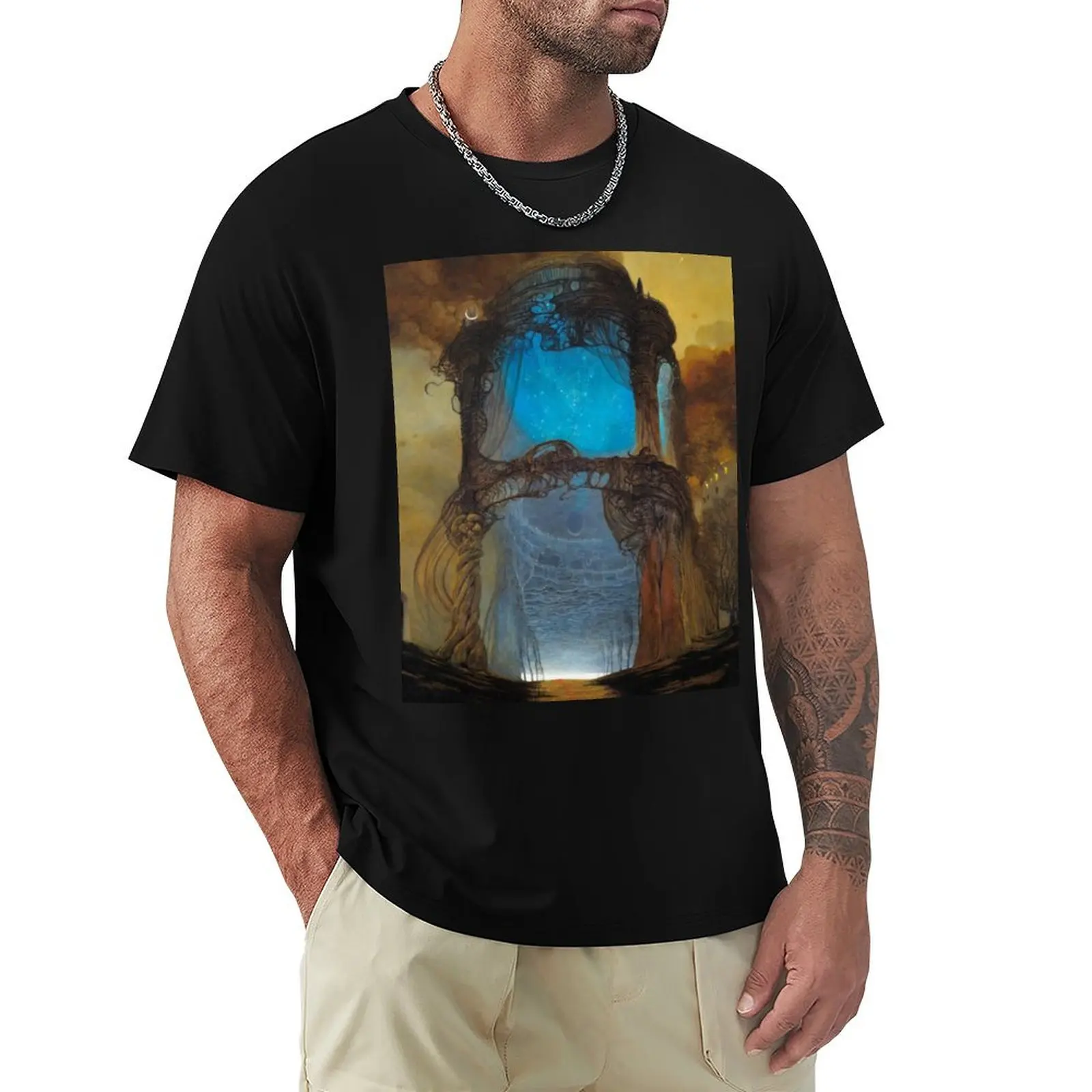 Untitled (The Portal) by Zdzislaw Beksinski T-Shirt Summer Holiday Casual Tee