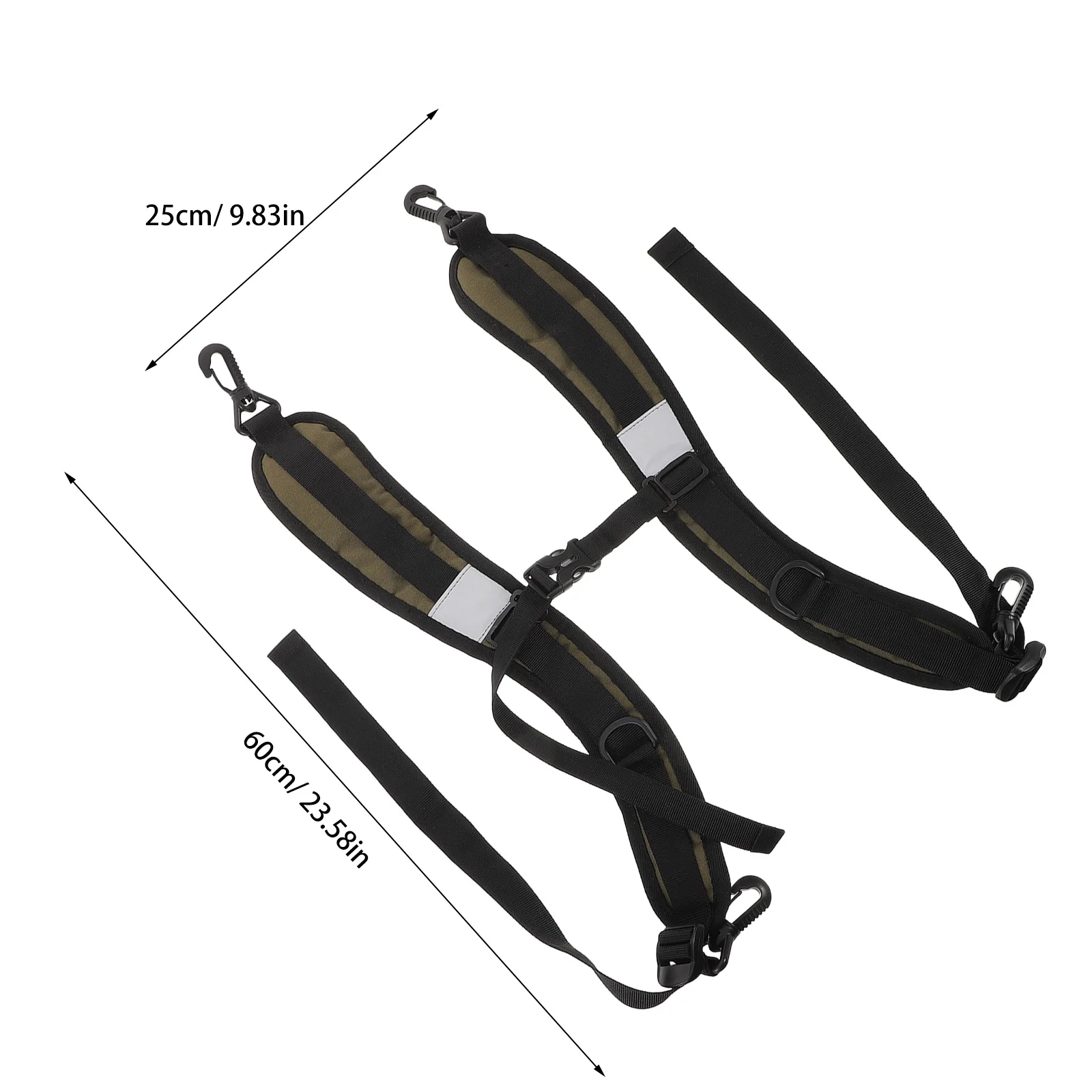 1pc Adjustable Length Shock Absorbing Padded Shoulder Strap Oxford Cloth Backpack Accessory Golf Cycling Chest