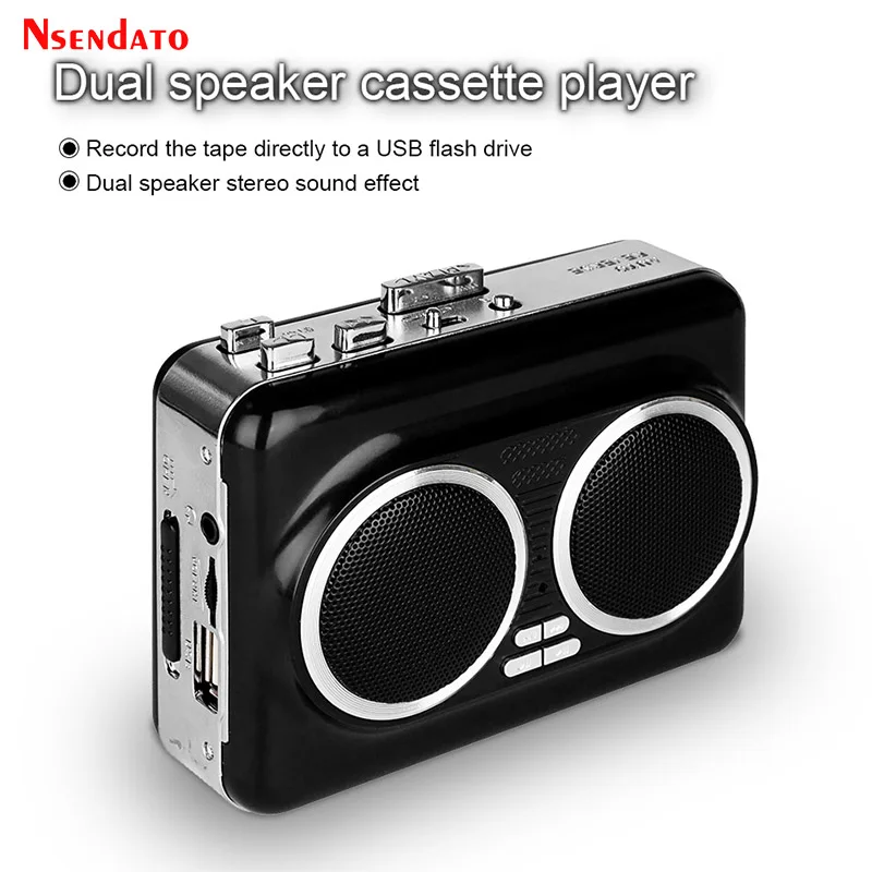 USB Cassette Player Music Tape to MP3 Converter Plug and Play Cassette…
