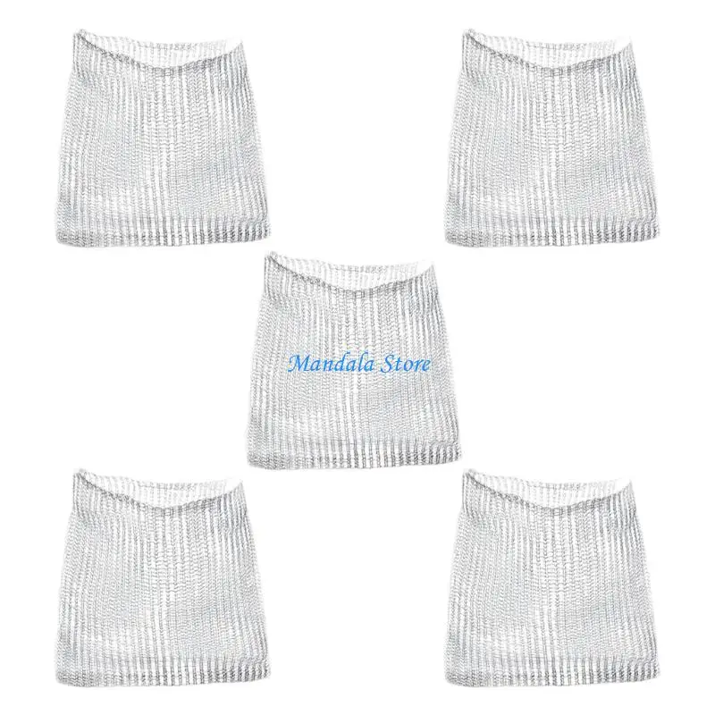 U2JC 5Pcs Plant Root Guard Baskets Mouse and Vole Wire Mouse Root Basket Stainless Steel Mole Mesh for Garden Plant Tree