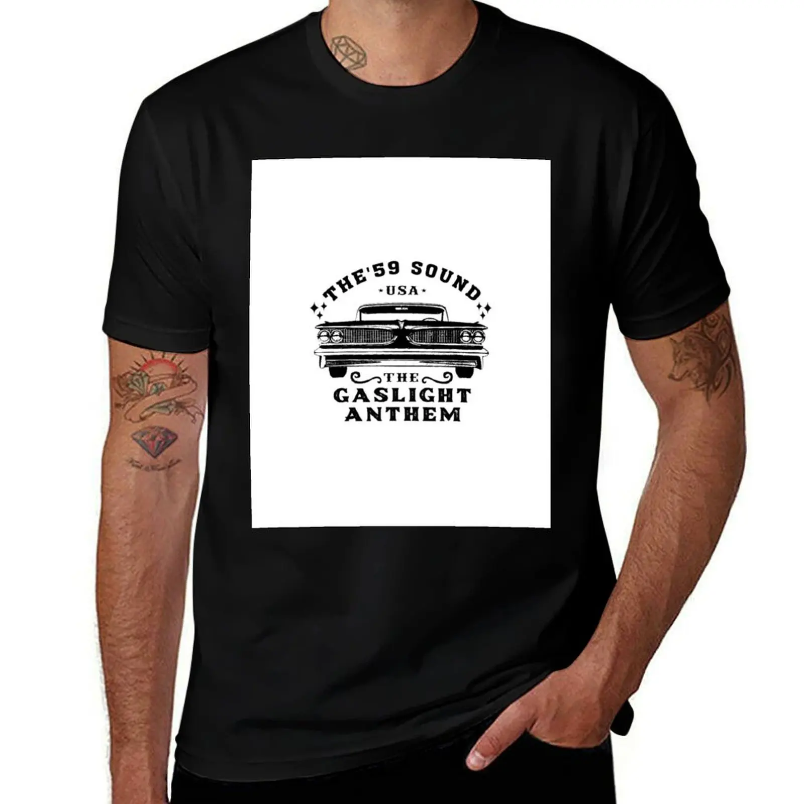 Gaslight Anthem T-Shirt Art Pattern Printed Casual Top T-Shirt
