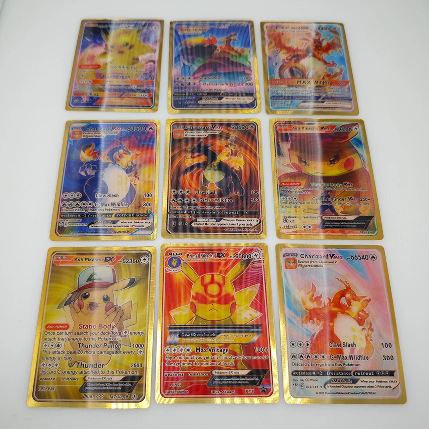 2024 New 3D Cards For Pokemon Tcg Ptcg High Attack Power Crds No Repeat V VMAX DX GX EX