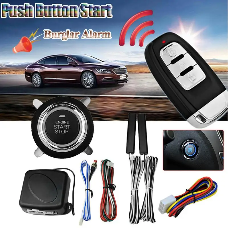 

Car Engine Start Stop Push Button 12V Automobile Universal Push Button Start Keyless Entry Vehicle Ignition Preheating System