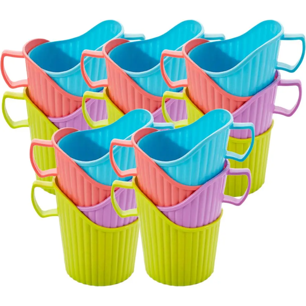 20 Pcs Disposable Paper Cup Holder Takeaway Station Charcuterie Drink Coffee Cups Desktop Tumbler