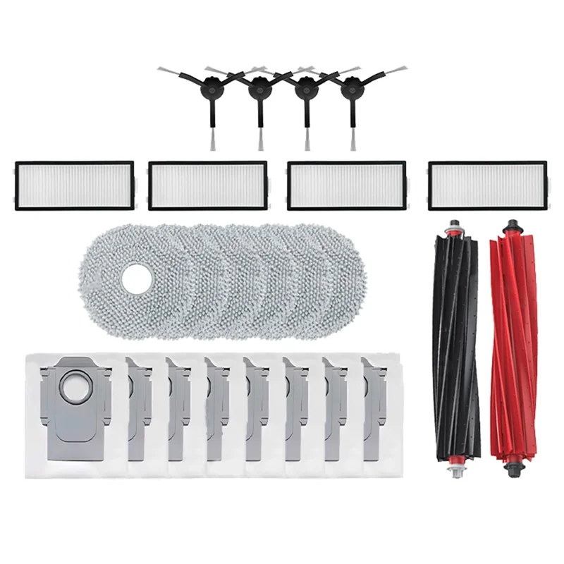 A76G-For Roborock Qrevo Master/Qrevo سليم جهاز آلي لتنظيف الأتربة استبدال أجزاء فرشاة جانبية رئيسية فلتر Hepa ممسحة القماش كيس لجميع الغبار