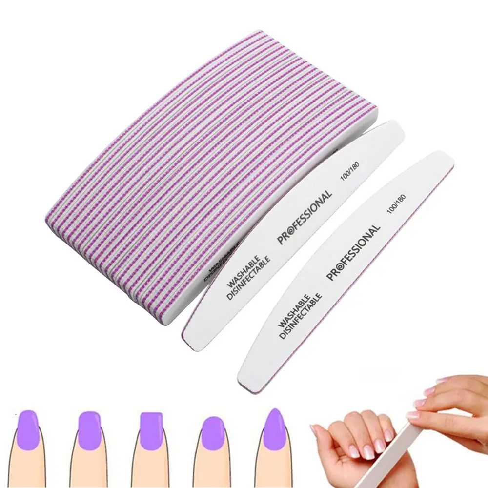 100/180 Beauty Tools Pedicure Nail Files Nail Care Double Sided Sanding Buffer