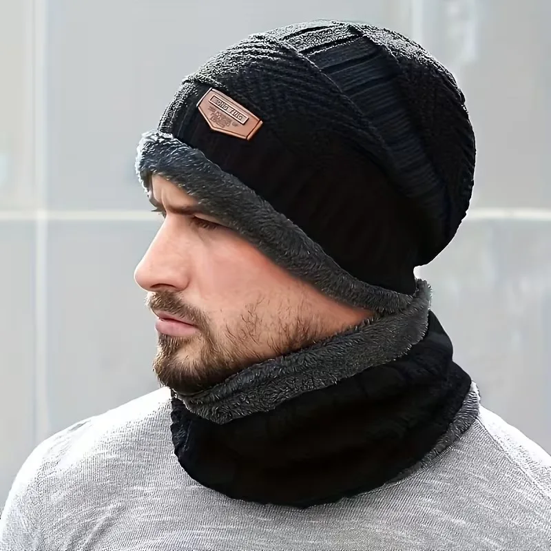 

1-10PCS Thick Winter Fleece Scarf Hat Plush WarmBeaniesWool Knit Caps for Men WomenOutdoor Cycling Ski Neck Mask Cold Protection