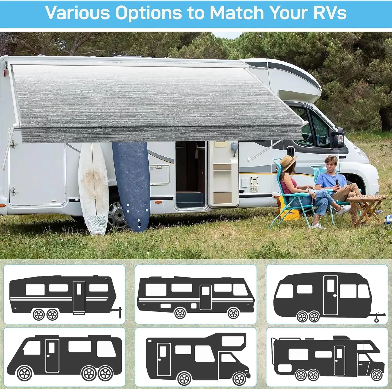 16FT RV Awning Fabric Replacement, 15'2