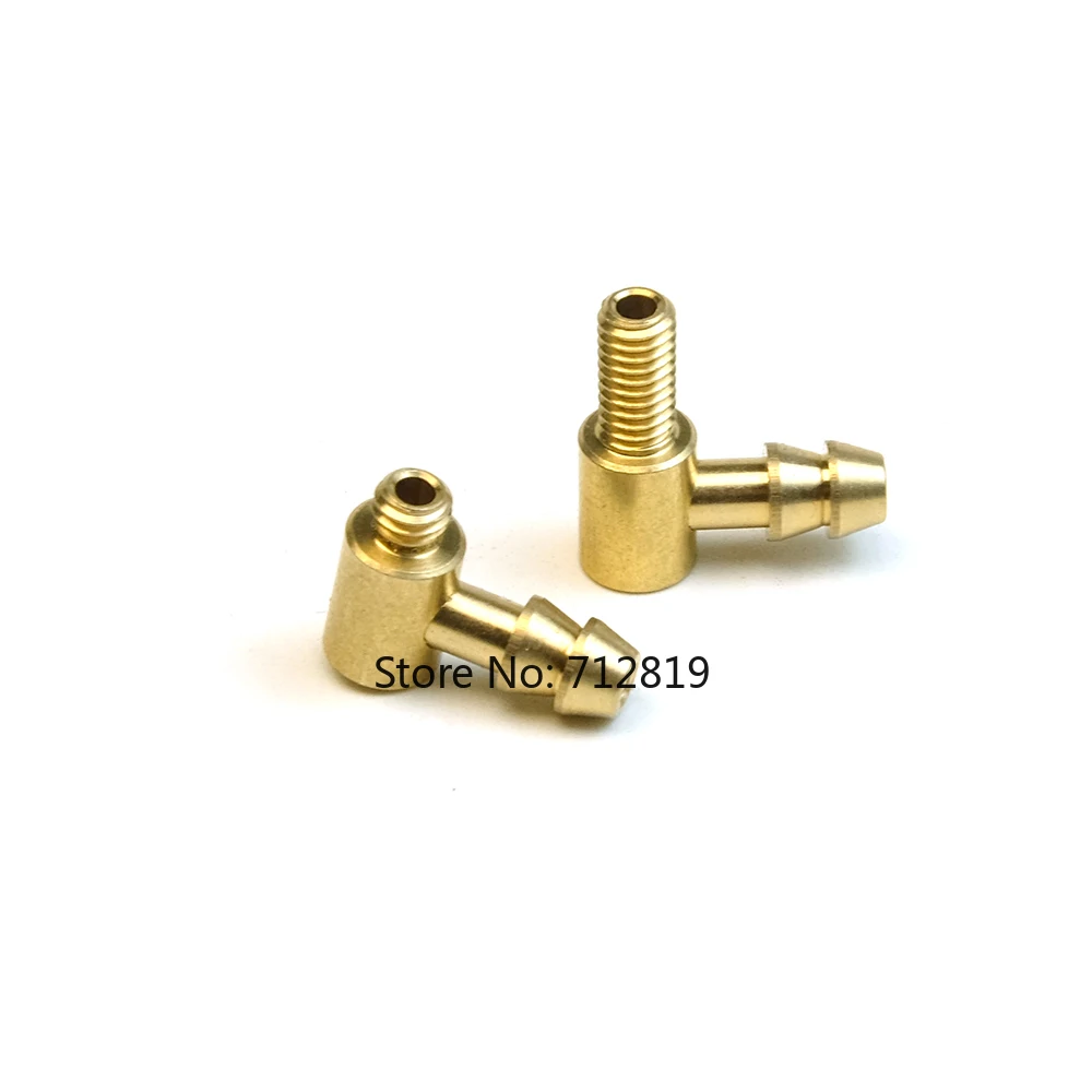 Ugello acqua a vite M4/ M5 Ugelli di ingresso serbatoio carburante olio tipo L da 90 gradi per parti di collegamento barche a getto RC fai da te