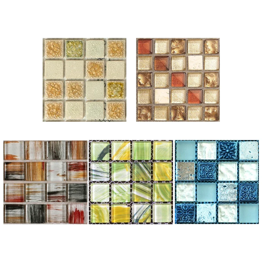 20pcs/set DIY Kitchen Bathroom Stickers Waterproof Self Adhesive 3D ​tile Adhesive Pads Wall Stickers Mosaic Tile Decal Decor