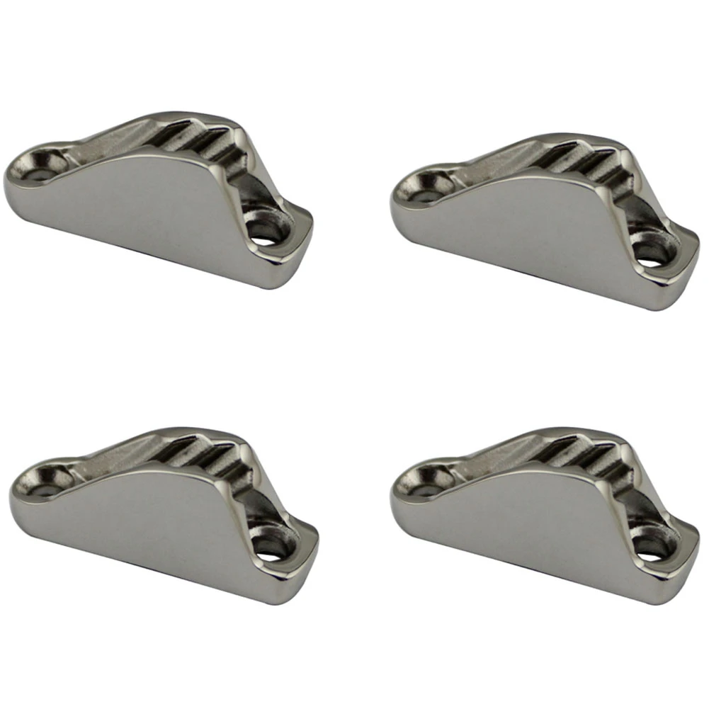 4PCS Stainless Steel Marine Sailing Rope Cam Cleat 18X48mm Flip Up Clam Clamp Jam Cleat for Sailboat Yacht Hardware XY