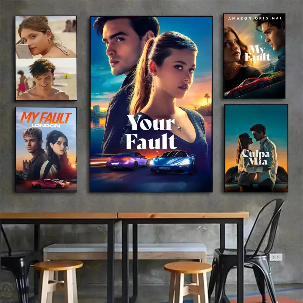 M-My F-Fault Culpa Mia 2023 Romantic Dramatic Movie Poster Poster Painting Wall Art Mural for Living Room Home Decor and Gifts
