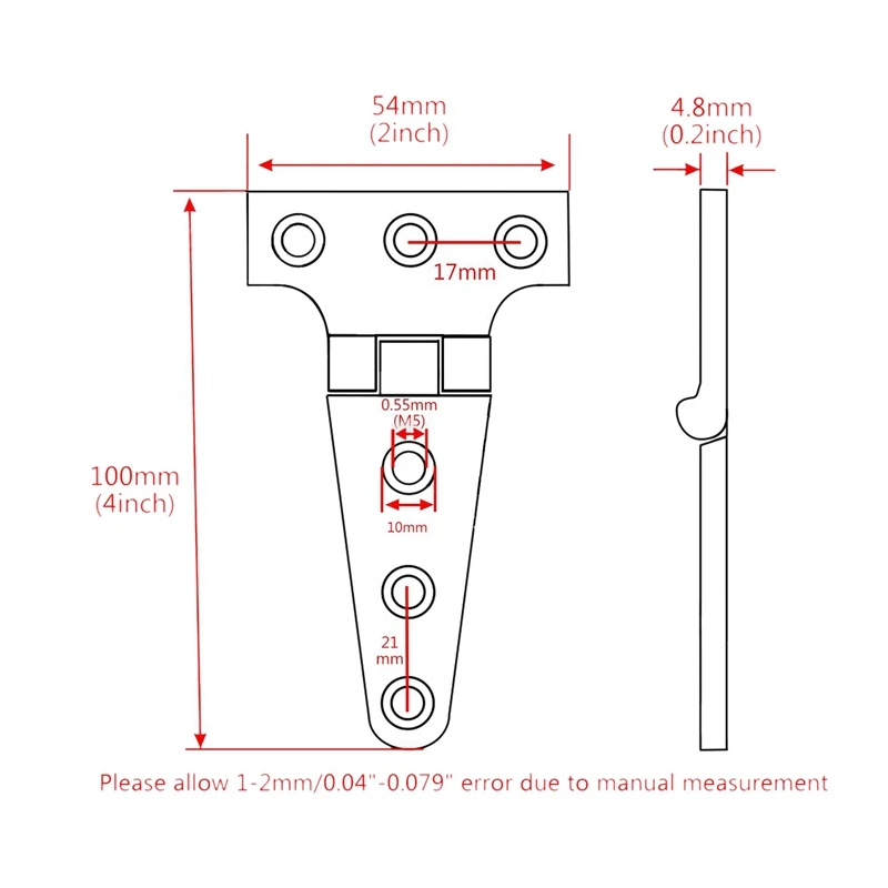 4 PCS Heavy Duty T Hinge 316 Stainless Steel Marine Grade Casting Hinge Door Hatch Hinge Boat