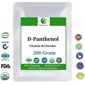 프리미엄 D-판테놀 분말 비타민 B5, 지지대 건강한 모발, 피부, 손톱, 무료 배송, 100g-1000g Best5 프리미엄 D-판테놀 분말 비타민 B5, 지지대 건강한 모발, 피부, 손톱, 무료 배송, 100g-1000g Best5