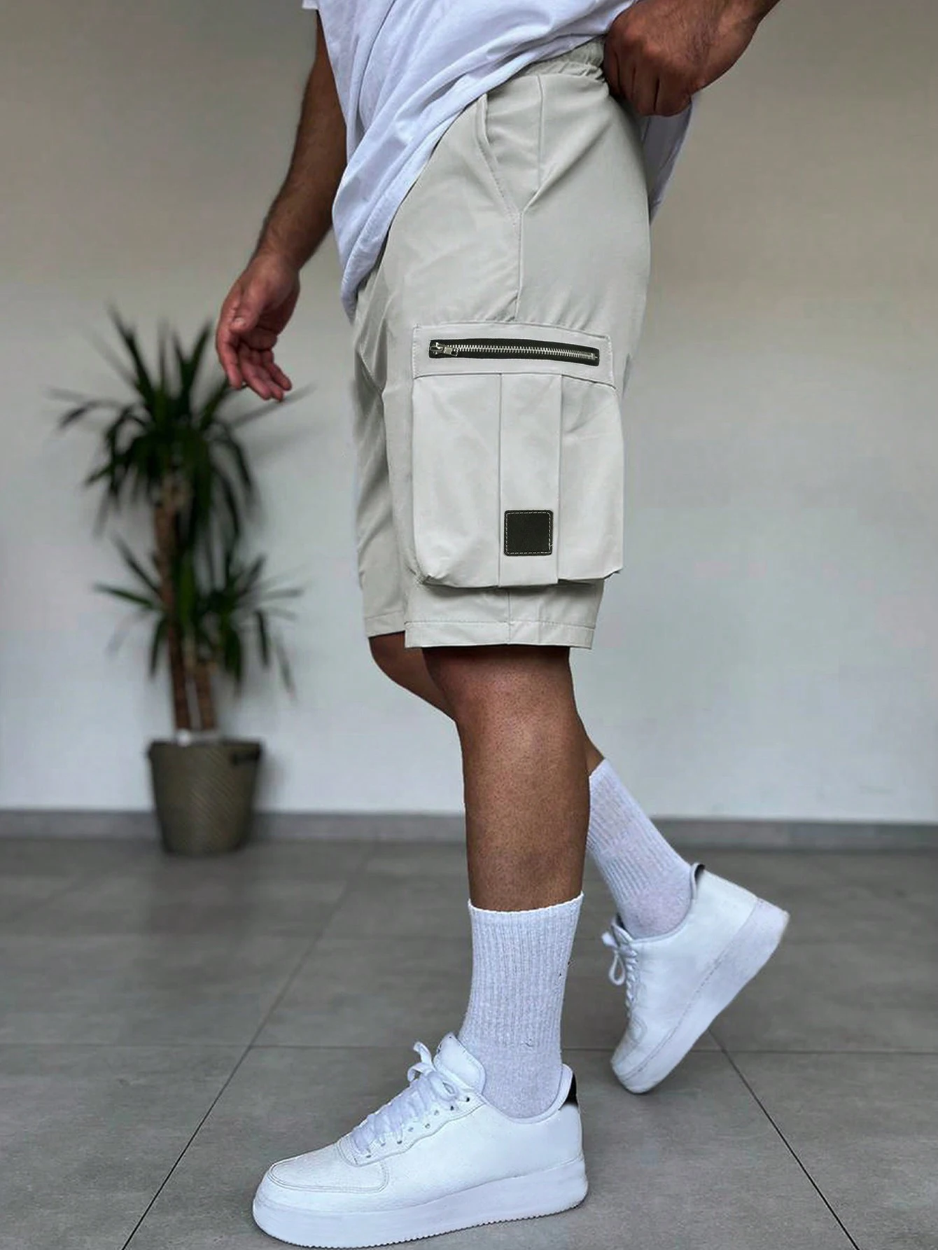 plus Size Men's Workwear Shorts Street Style Trendy Suitable for Boyfriend Gift