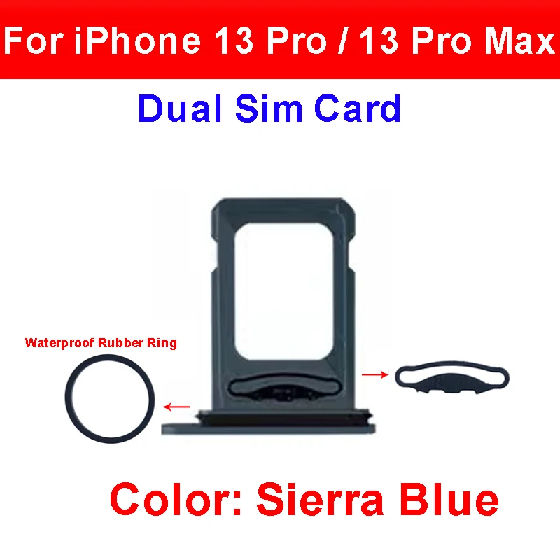 Dual Single SIM For iPhone 13 Pro 13Pro Max SIM Card Tray Holder