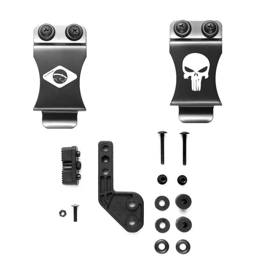 Kydex Internal Holster For Beretta APX Full Size 9mm .40 magazine Mag holder Charger Port Metal Clip Flap Claw Skull view 3
