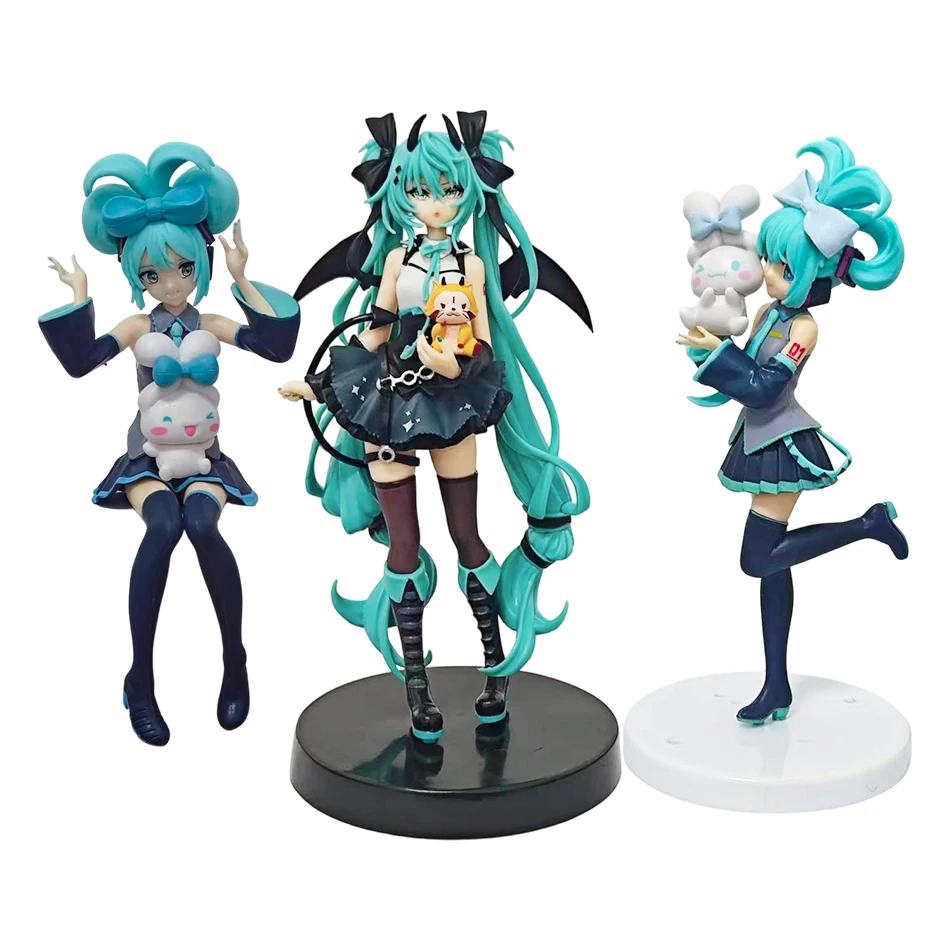 Hatsune Miku Anime-Figur Teufel Waschbär Dämon Niedliche Miku Actionfiguren PVC-Modell Sammlerstücke Figurine Spielzeug Weihnachtsgeschenke