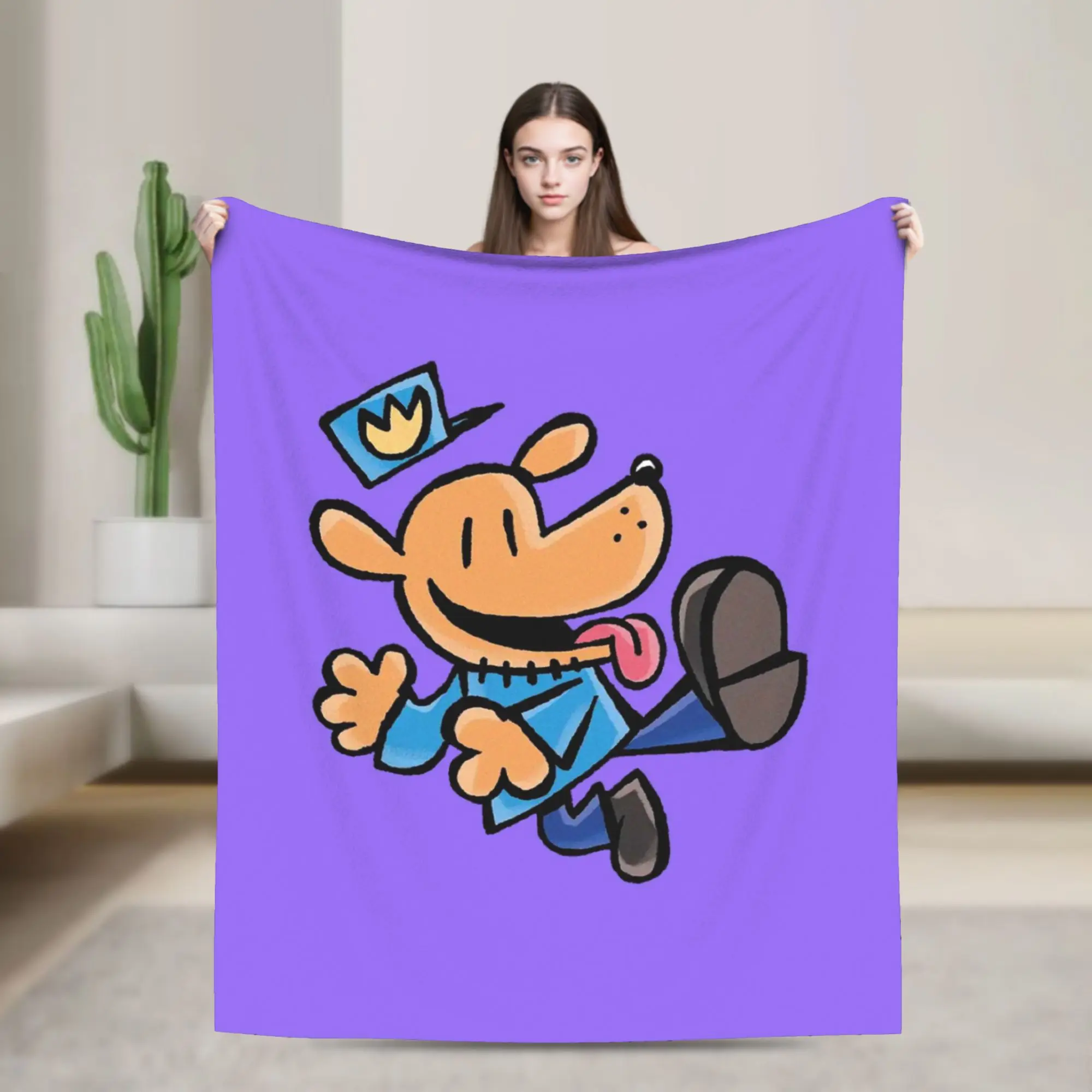 

Dog Man Kung Fu Blanket Fleece Winter Multifunction Soft Throw Blanket for Sofa Bedroom Quilt