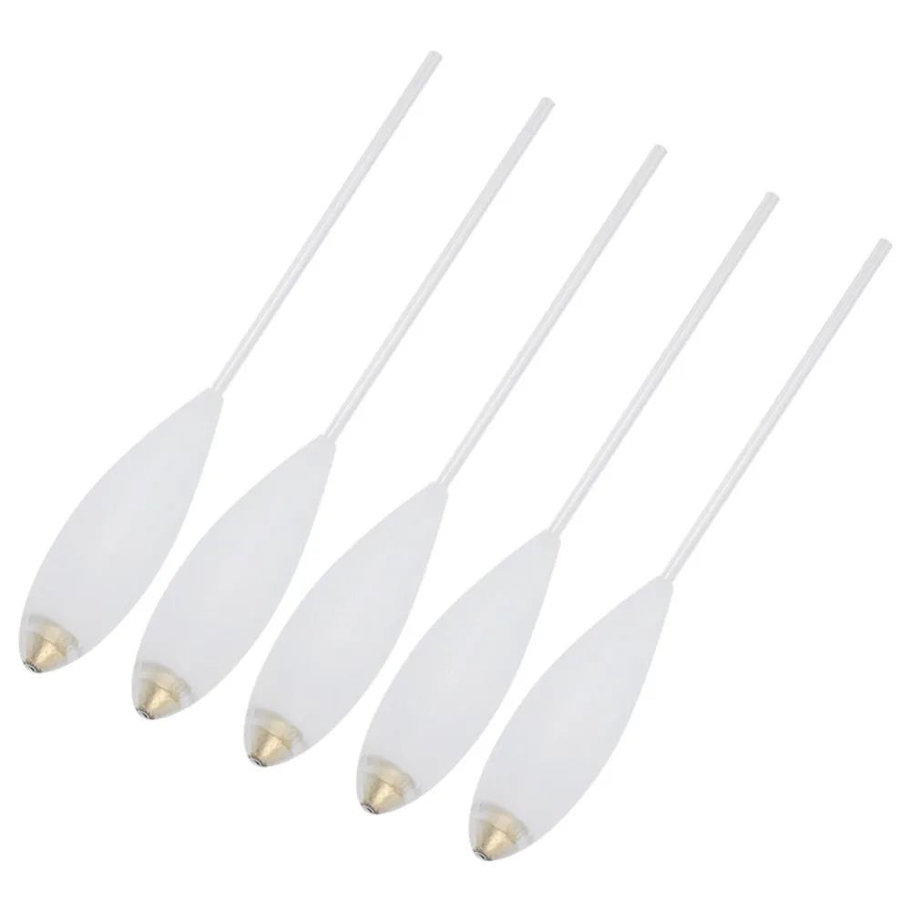5PCS Durable Slow Sinking Fishing Floats Lightweight Multiplesizes Sinking Float White Gold Fishing Bobber Freshwater Fishing