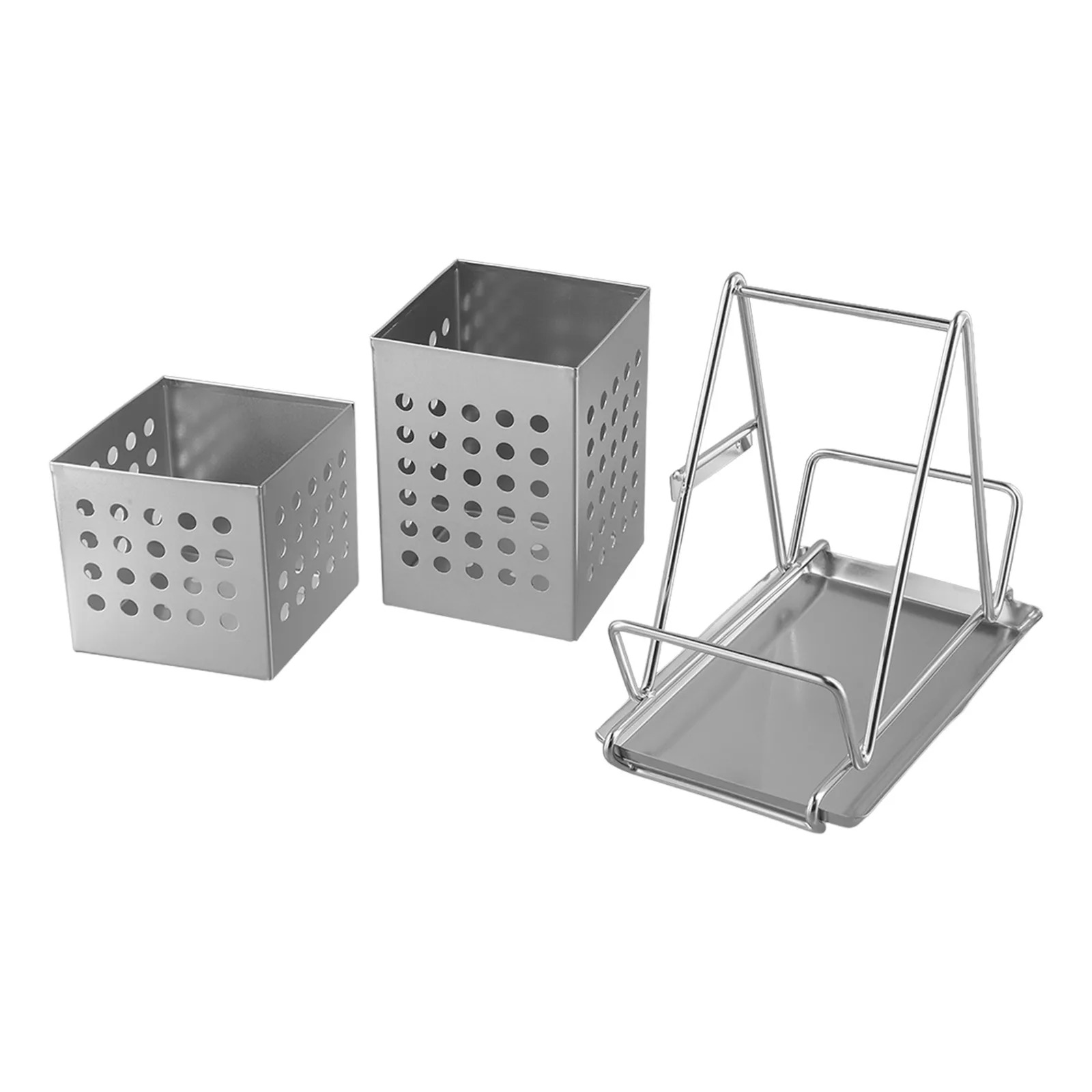 Cutlery Holder Chopstick Draining Basket Stainless Steel Kitchen Utensil Rack Spoon Fork Storage Shelf Cutlery Storage Drainer