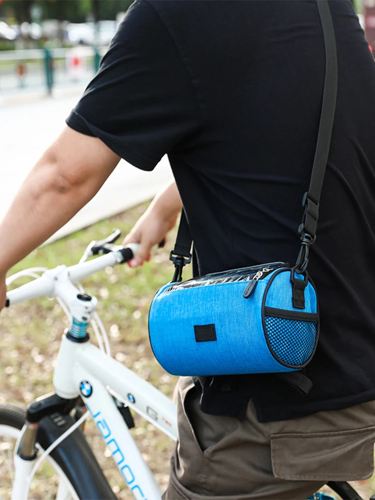 AliExpress boteyle Adjustable Waterproof Electric Bike Bicycle Handlebar Bag Clear Pouch Touch Screen Large Capacity Front Frame Tube Bag for MTB