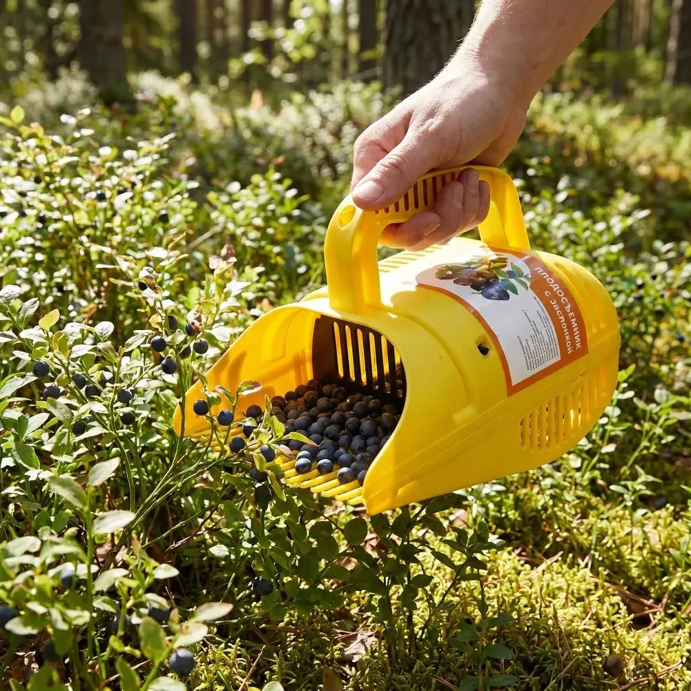 Easy-Grip Blueberry Picker Tool With Comb Teeth Portable Lightweight Handle Large Capacity Fruit Harvest Season Garden Tool