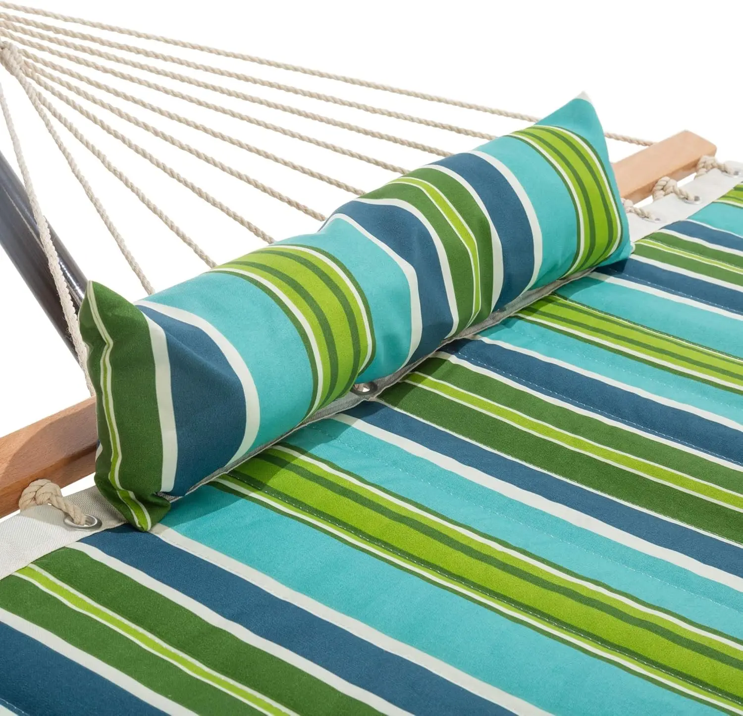 Living Best Space Saving Quilted Hammock with Stand & Pillow Combo for Apartment Living, Designed in The USA, Perfect f