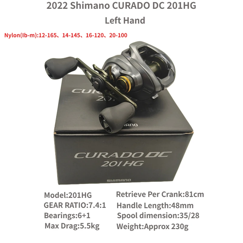 2022 SHIMANO CURADO DC 200HG 200XG 201HG 201XG 7.4:1 8.5:1 Gear