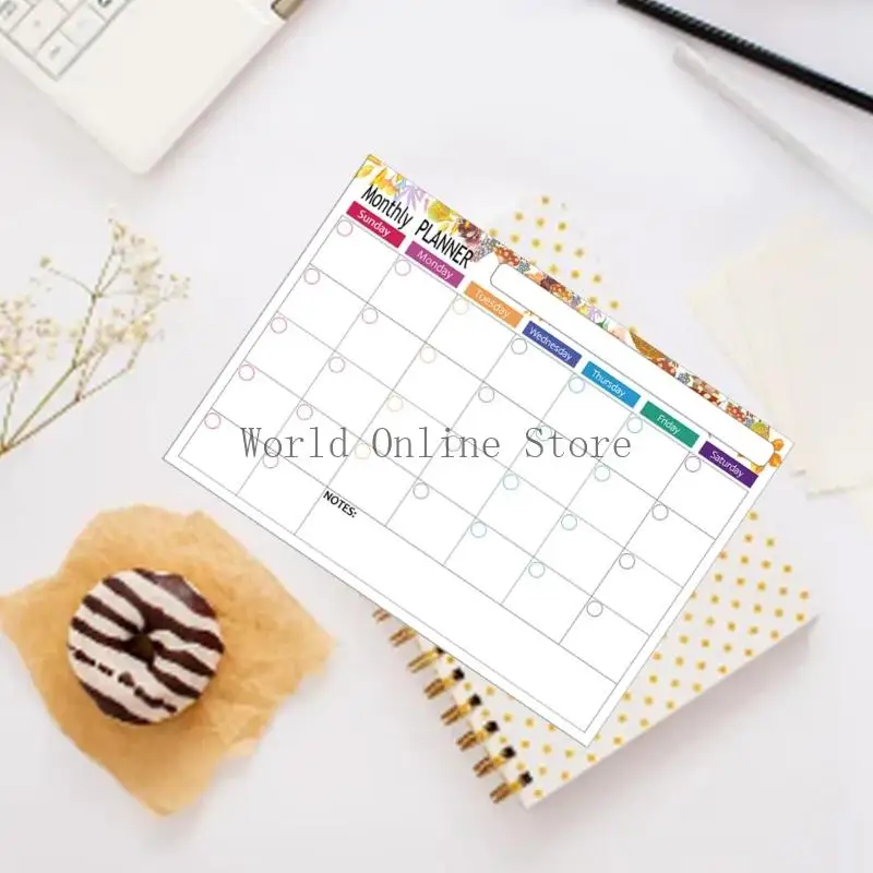 

Calendar Weekly Monthly Planner Whiteboard for Kitchen Fridge Reminder 87HC