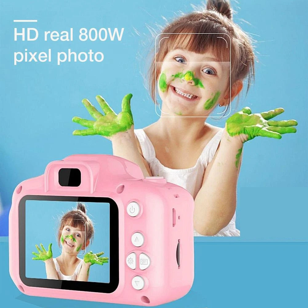 Mini cámara digital con pantalla HD recargable para niños, juguetes infantiles de cámara de dibujos animados para exteriores, accesorios de fotografía para chicos