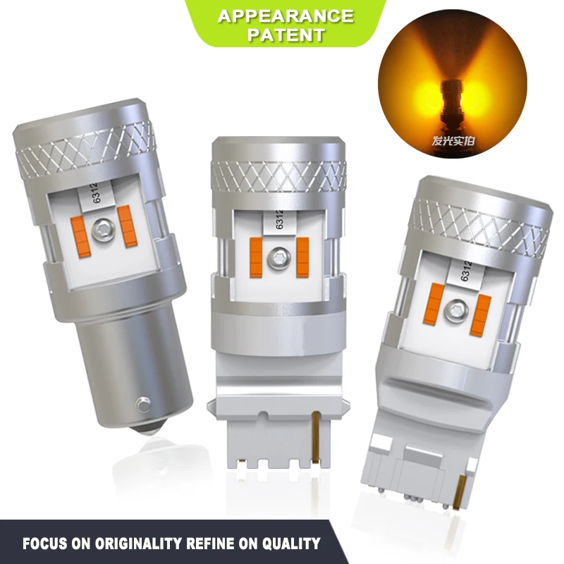 

Jiachi 2PCS 1156 Canbus Led Bulb BA15S Turn Signal Lamp W21W Auto Brake Light Bulb BAU15S 7440 P27W 3156 1860Chips CSP 4SMD 12V