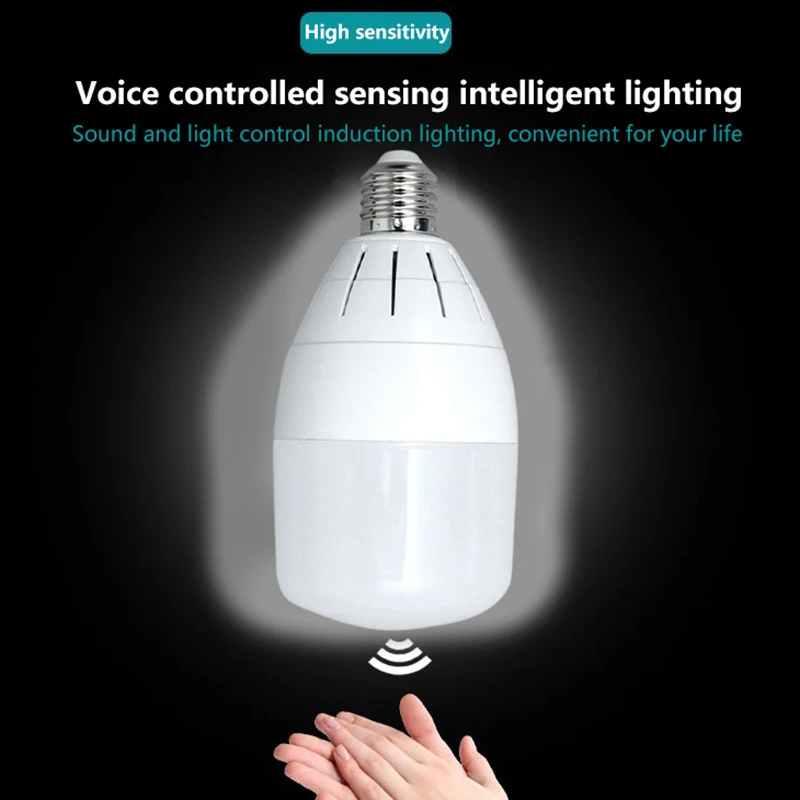 1 Piece 7W 9W 12W 15W LED Motion Sensor Lamp E27 Universal Bulb Smart Sensor For Home Sound And Light Control Sensing Bulb Lamp