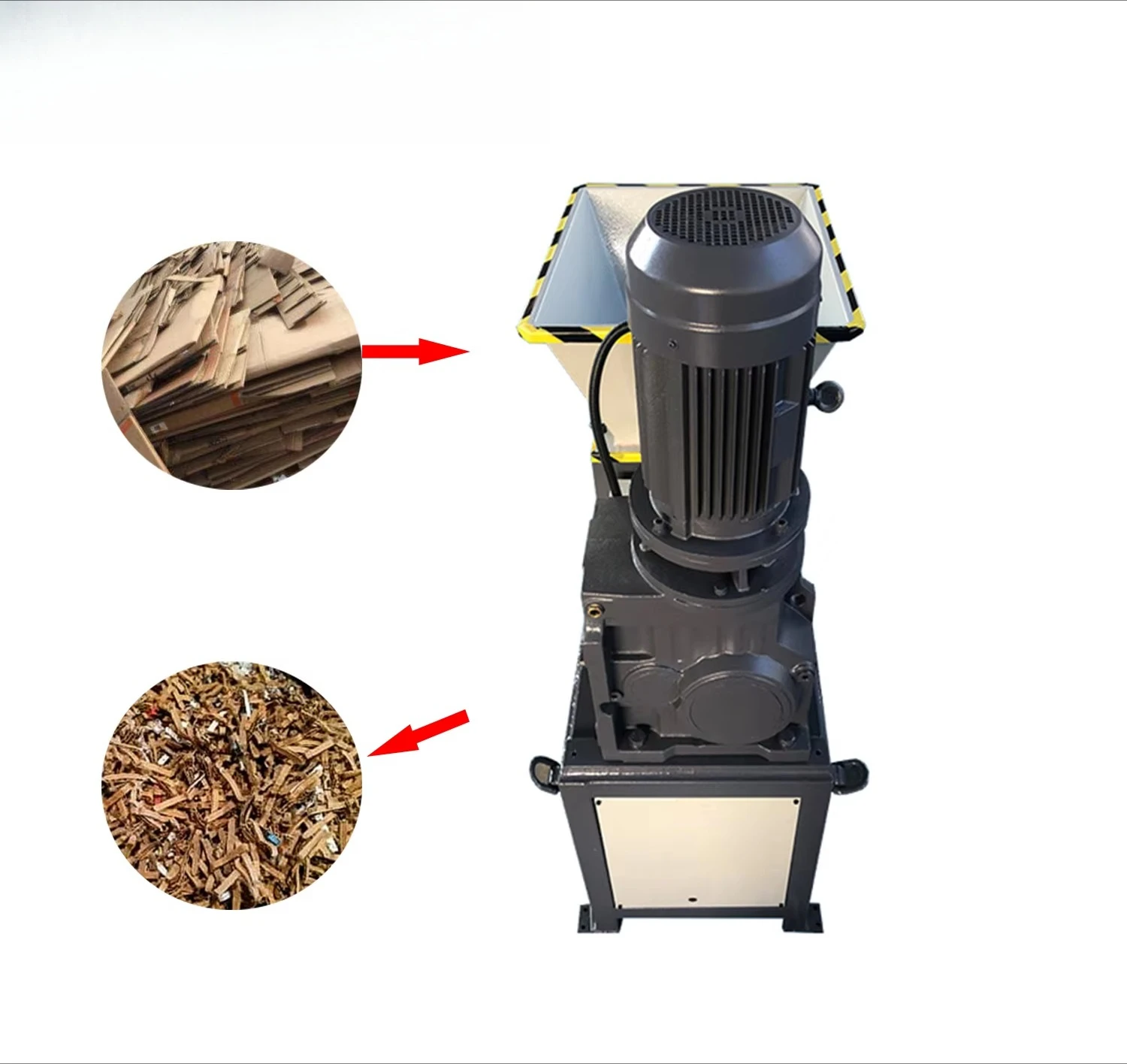 Heavy  Metal Shredder With Pump Gearbox for Car Body Grinding Waste Metal Recycling Processing