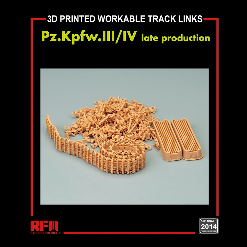 [Ryefield Model] RFM RM-2014 1/35 Pz.Kpfw.III/IV Late Production 3D Printed Workable Track Links