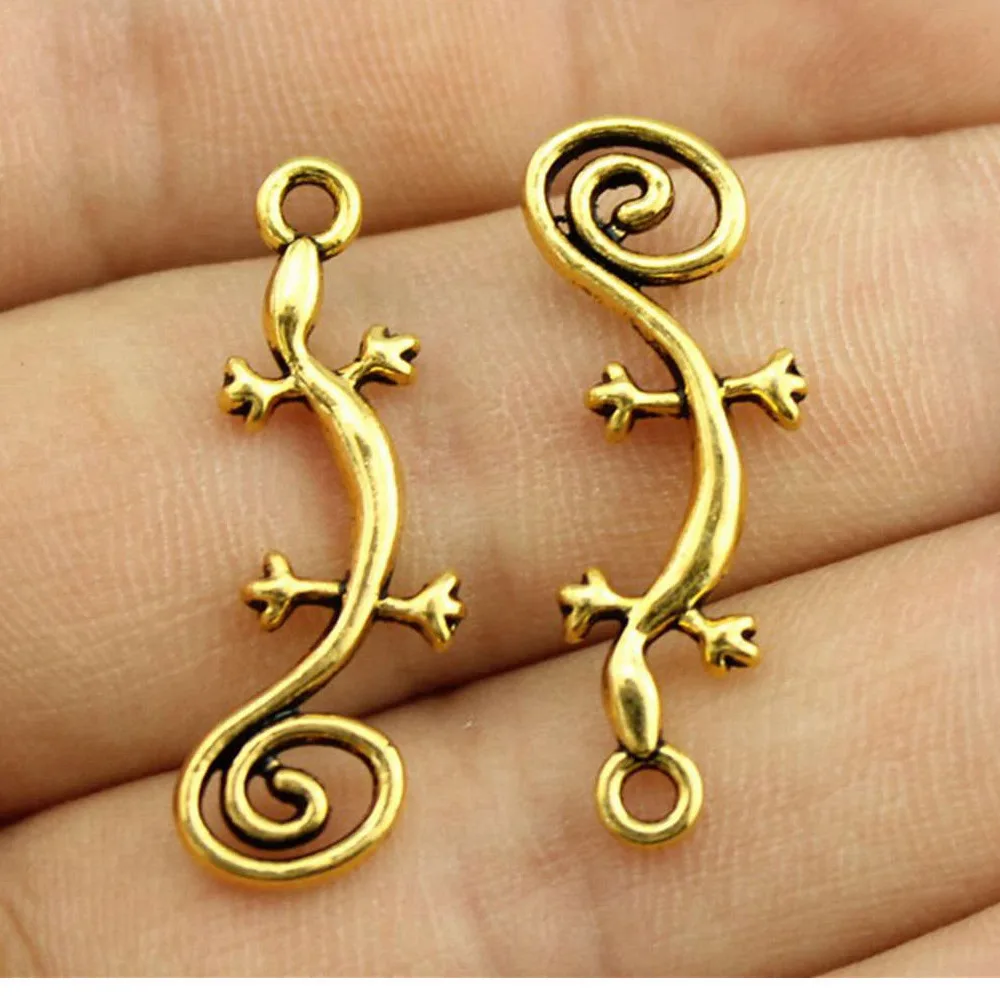 Lizard Hedgehog Reptile Animal Charm Pendant Alloy Wildlife For Necklace Jewelry Making Supplies