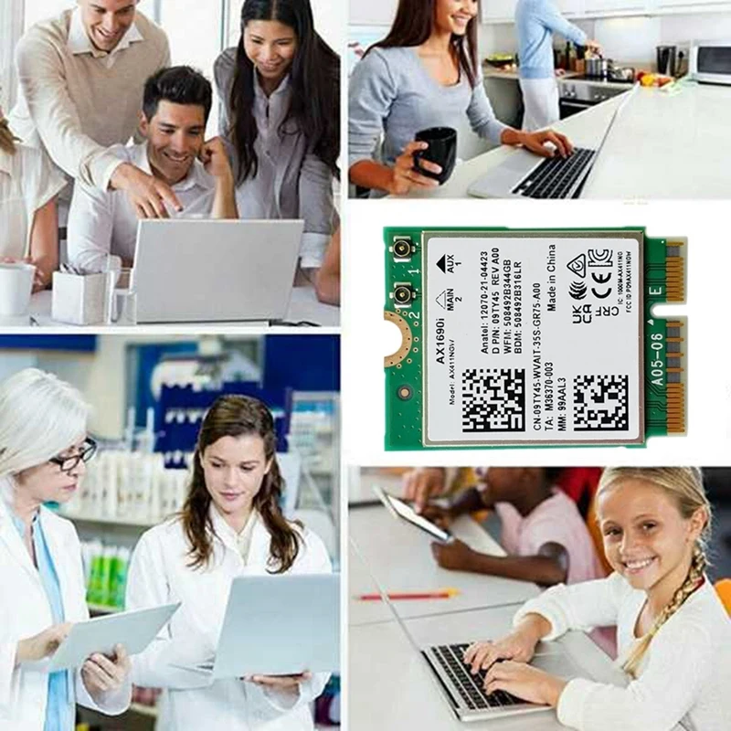 AX1690I Wi-Fi карта AX411 Wi-Fi 6E скорость 2,4 Гбит/с 802.11Ax 2,4/5/6 ГГц Bluetooth 5,3 беспроводной модуль