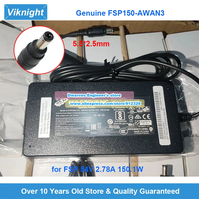 

Genuine FSP150-AWAN3 AC Adapter 54V 2.78A 150W Laptop Charger for FSP Power Supply Round with 4 Pins