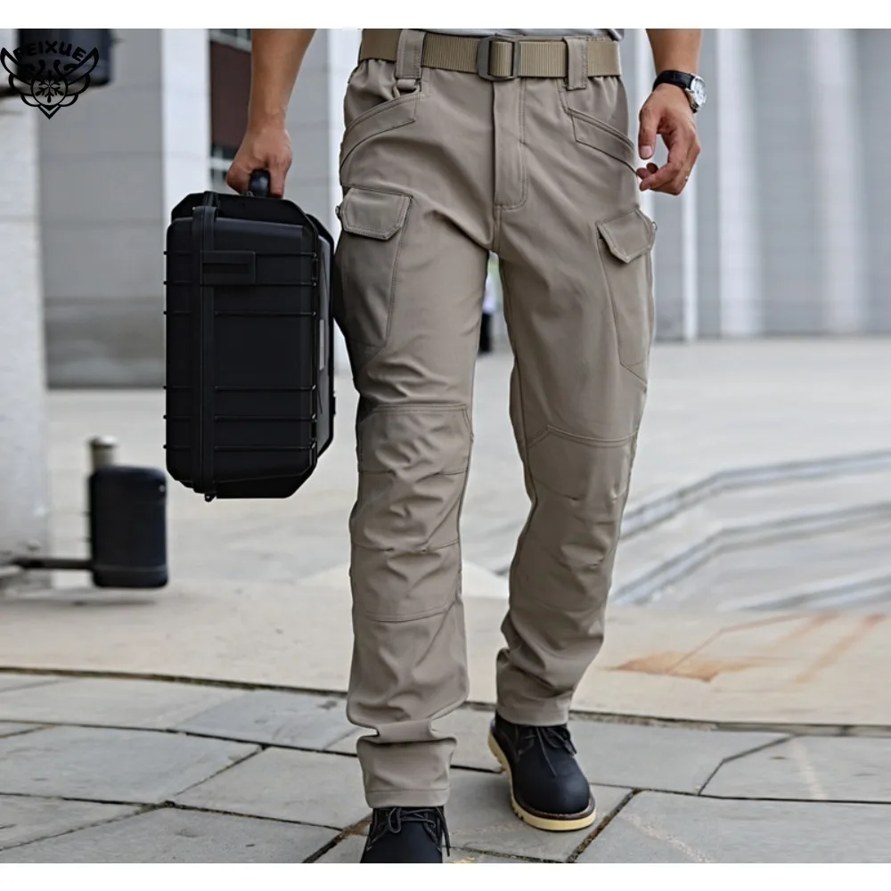 Men's Tactical Cargo Pants Cotton Pockets Work Pants Stretc…