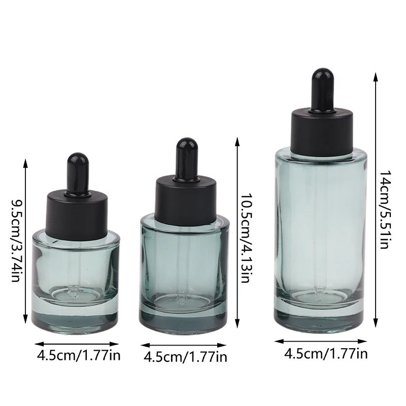 【WAD44】Butelki z zakraplaczem 30/50/100ml Szklane puste butelki na olejki eteryczne do aromaterapii z czarną nakrętką, butelki z pipetkami wielokrotnego użytku