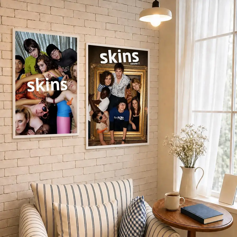 TV Series S-Skins Poster PP Self-Adhesive Waterproof Wall Decor for Bedroom,Living Room,Dorm,Bar Aesthetic Decor Gift