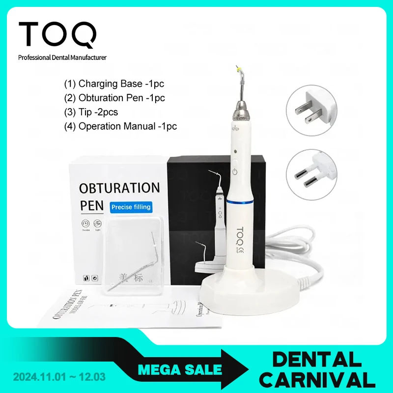 Dental Gutta Percha Obturation System Endodontics Root Tool Endo Gutta Dental Heating Pen With 2 Tips Dentistry Lab Equipment