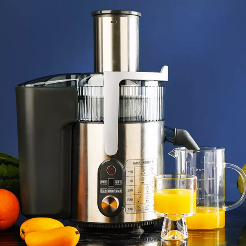 Juicer Commercial Large-Caliber Slag Juice Separation Squeezed Sugarcane Fresh Juice Household Fruit Coconut Juice Juicer