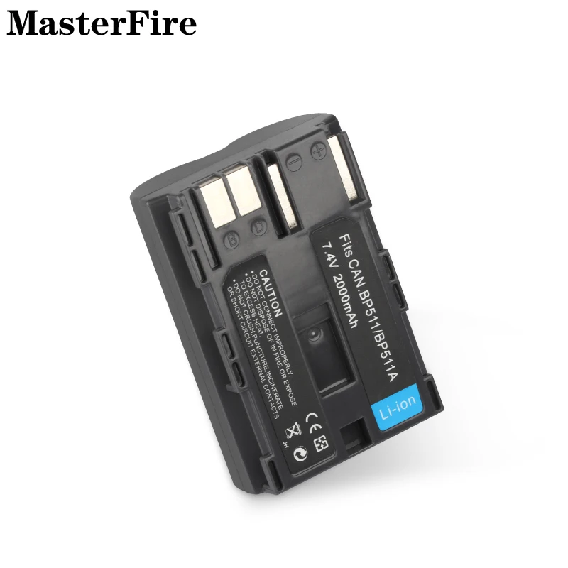 

2-10PCS BP-511 BP-511A BP511 BP511A 7.4V 2000mah Replacement Battery for Canon EOS 300D 50D 40D 30D 20D 10D 5D D60 G5 G6 Cell